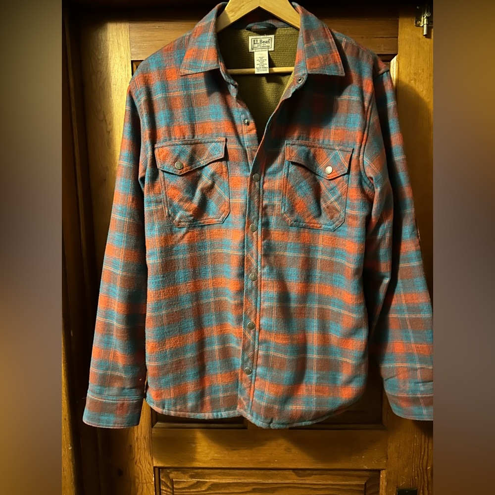 LL Bean lined flannel shirt